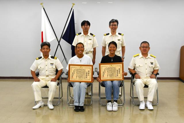 溺水者救助で感謝状／宮古島海保