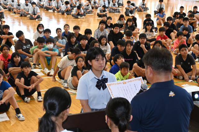 サシバに自然残そう／伊良部島小中