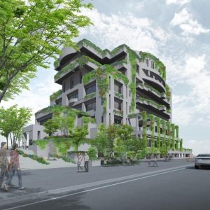 緑あふれる施設となる計画の旧市役所平良庁舎（提供）